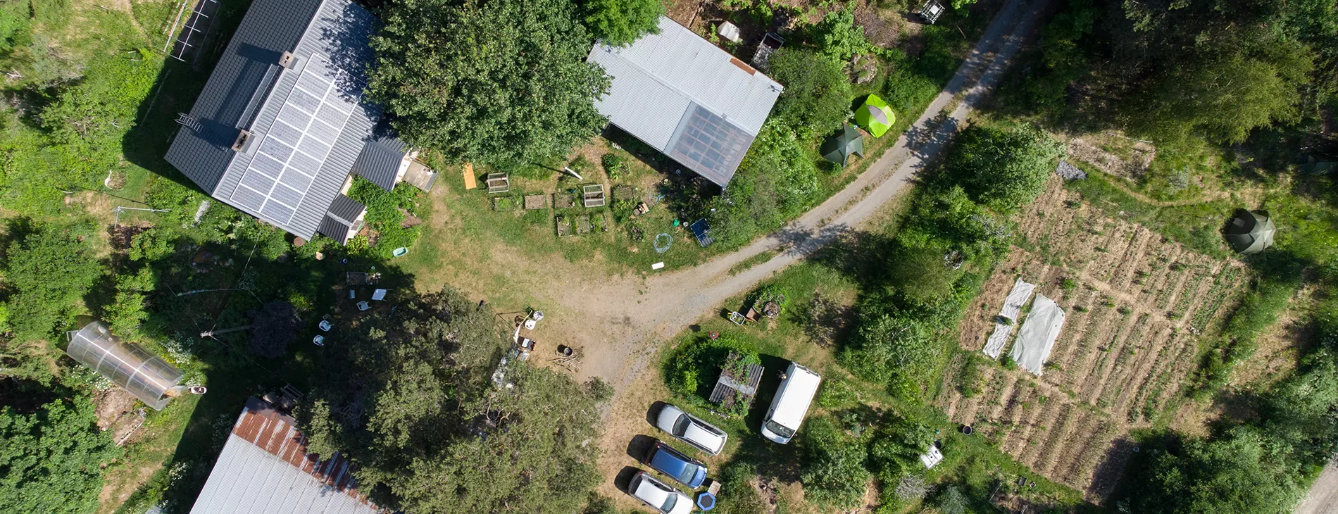 Aerial view of parts of Beyond Buckthorns