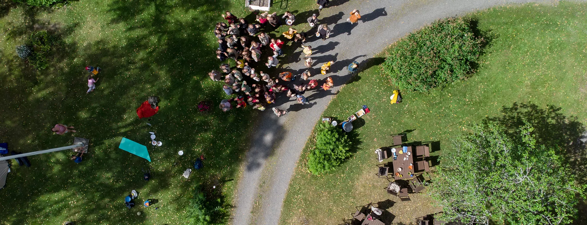 the Nordic Permaculture Festival 2022 aerial