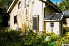 Solar air heater attached to the house