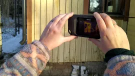 Testing the Flir c2 thermal cam at Beyond Buckthorns permaculture Laitikkala 