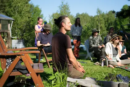Anton Nordqvist enjoying the sun
