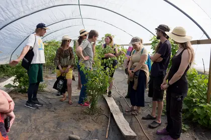 PDC participants during a visit at Pajuparvi - local wine grower
