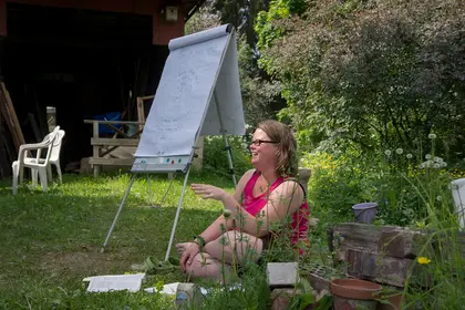 Lumia teaching social permaculture