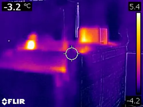Thermal cam view of the digester