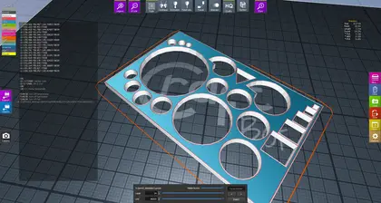 Craftbot Slicer - Preview of the printed Stencil Template