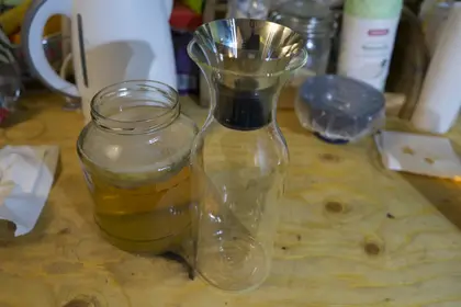 05 - putting the finished one into a jar