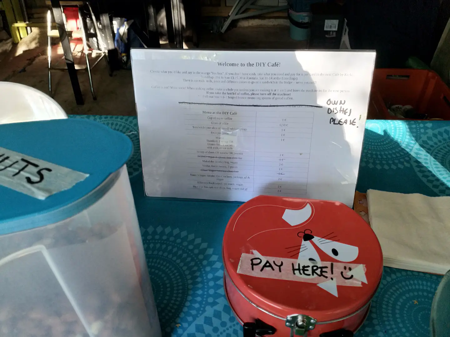 Fox box at the DIY Café