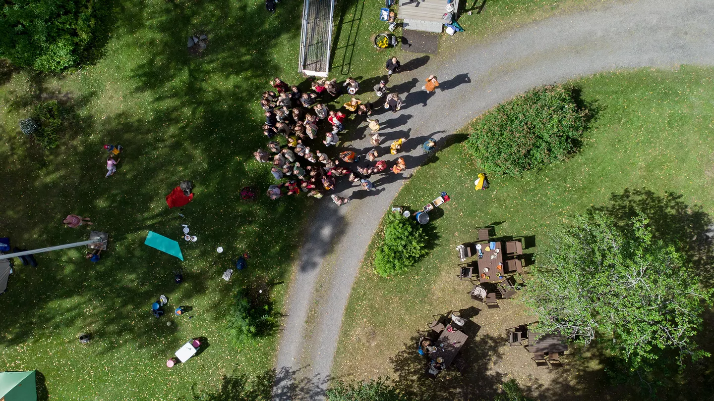Aerial of the Nordic Permaculture Festival 2022