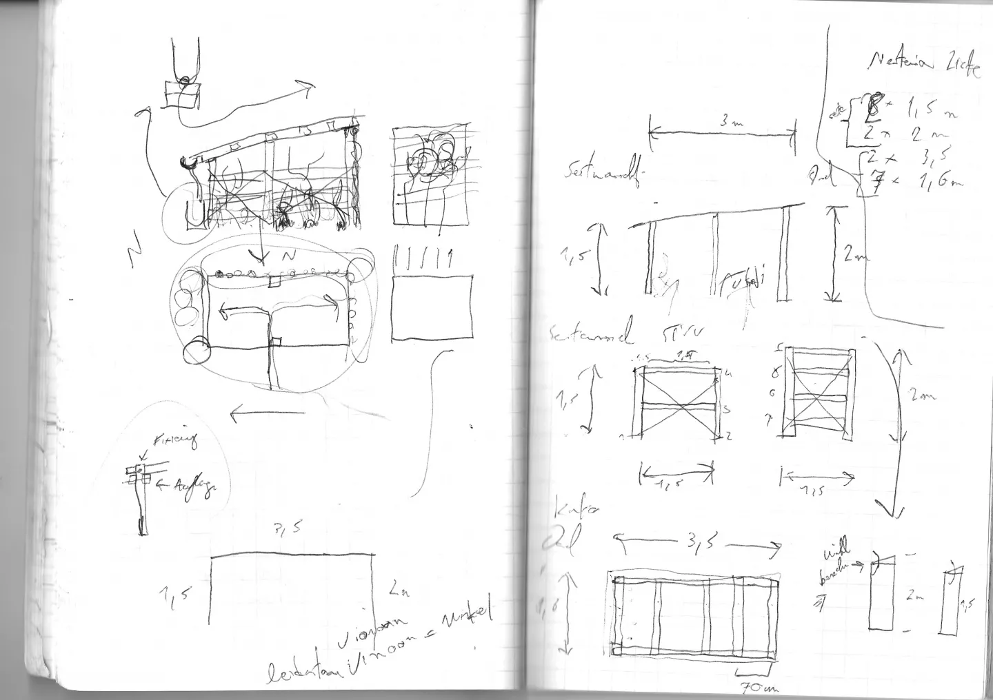 sketch of the tomato house before sawing the material