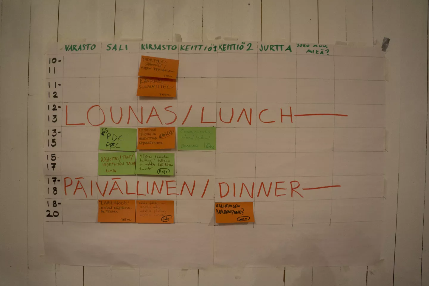 Finnish Permaculture Association workshop agenda