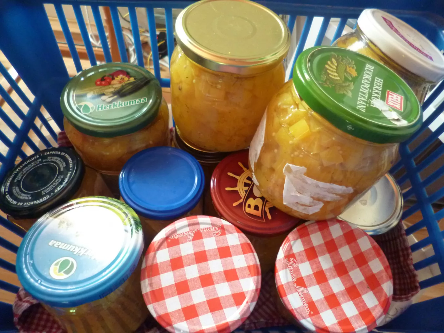 Homemade pickled pumpkins