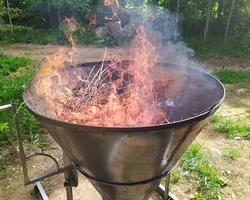 A Kontiki klin at Beyond Buckthorns Permaculture